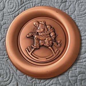 Vintage 1978 Norman Rockwell The Christmas Gift Copper Plate Limited Edition